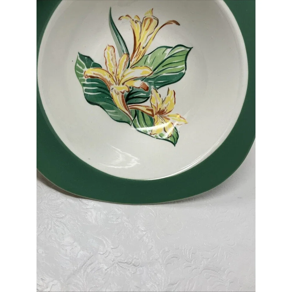Taylor Smith & Taylor Conversation DAYLILY Round Serving Bowl 9” Rimmed
